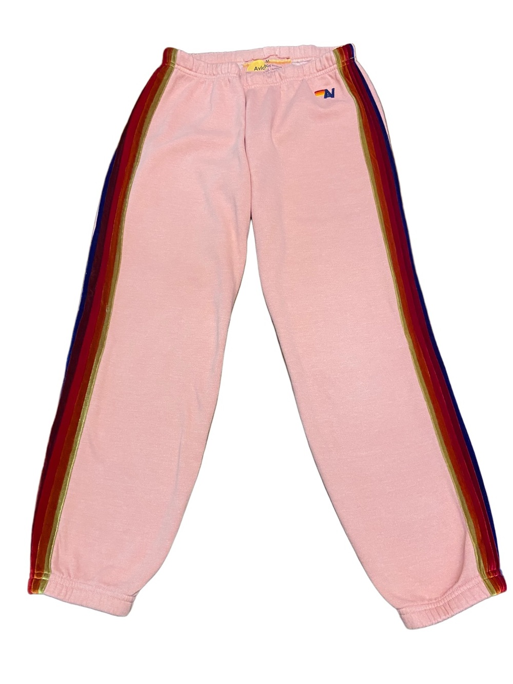 Aviator Nation Pink Five Stripe Joggers Sweatpants - Women’s Size M